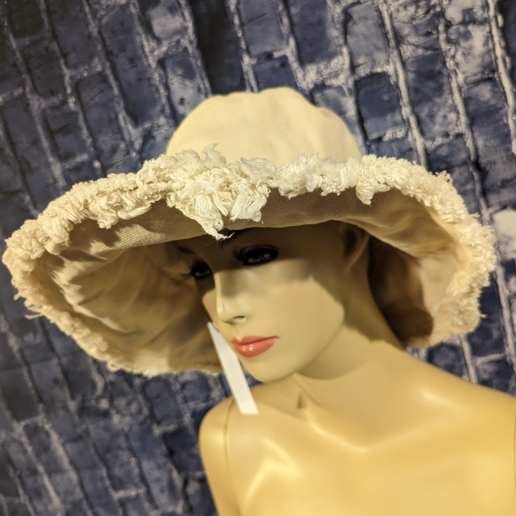 Olive & Pique Cream/Ivory Color Cotton Bucket Hat NWT - Picture 9 of 11